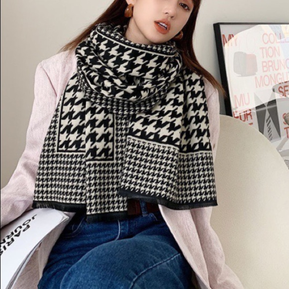 Women New Carriage Scarf Warm Shawl Thicken Tassels Horse artificial cashmere